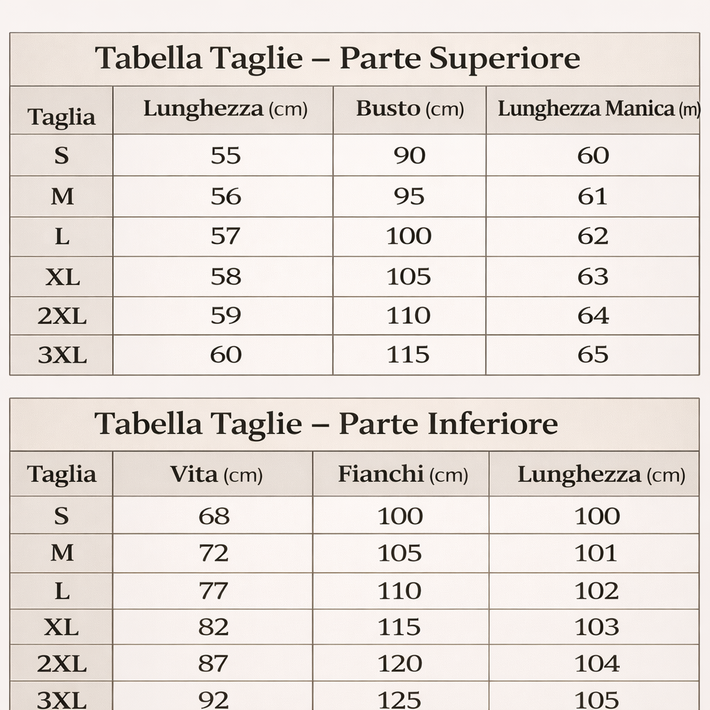 Completo Tuta Donna Due Pezzi